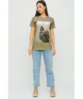Boyfriend T-shirt / air print /