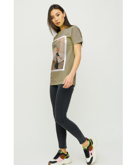 Boyfriend T-shirt / air print /
