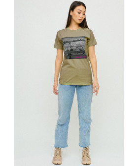 Футболка Бойфренд / воздушный принт /