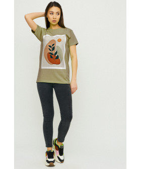 Футболка Бойфренд / воздушный принт /