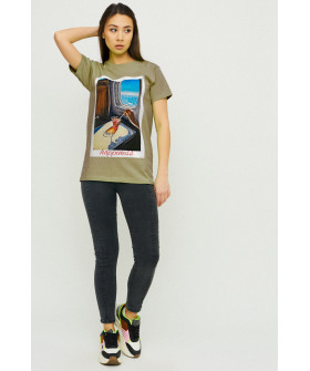 Boyfriend T-shirt / air print /