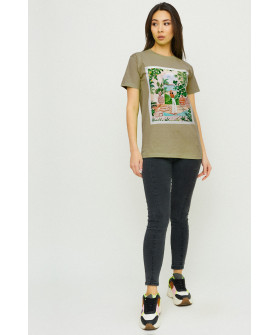 Футболка Бойфренд / воздушный принт /