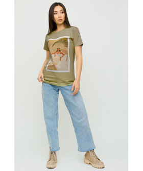 Boyfriend T-shirt / air print /