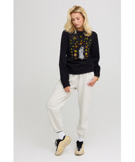 Sweatshirt for women oversize /no flis/ 
