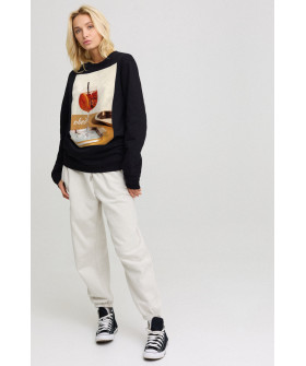 Sweatshirt for women oversize /no flis/ 