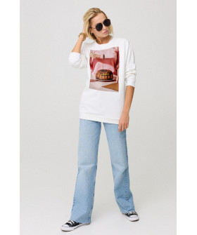 Sweatshirt for women oversize /no flis/ 