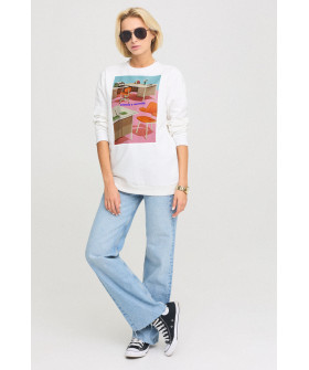 Sweatshirt for women oversize /no flis/ 