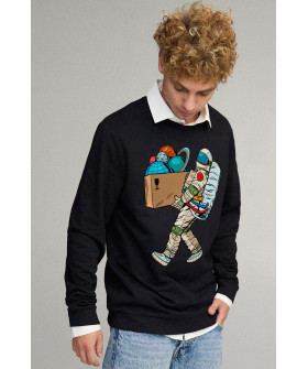 Sweatshirt men's OVERSIZE /no flis/