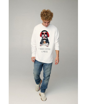 Sweatshirt men's OVERSIZE /no flis/