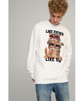 Sweatshirt men's OVERSIZE /no flis/