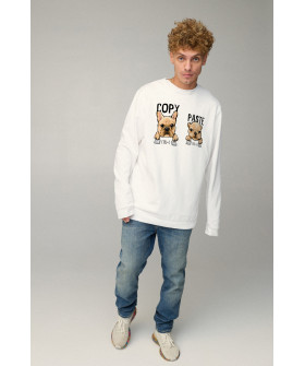 Sweatshirt men's OVERSIZE /no flis/