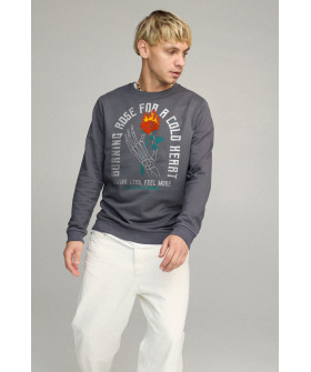 Men's sweatshirt BASIC /no flis/