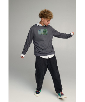 Світшот чоловічий OVERSIZE /no flis/