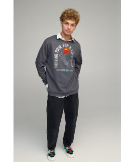 Світшот чоловічий OVERSIZE /no flis/