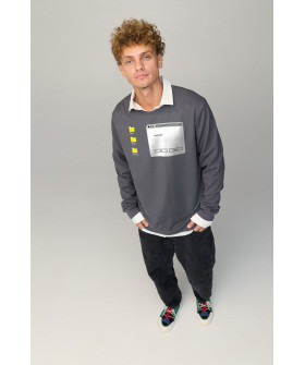 Sweatshirt men's OVERSIZE /no flis/
