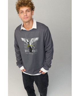 Sweatshirt men's OVERSIZE /no flis/