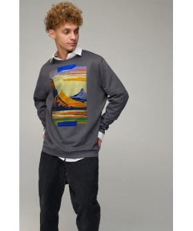 Sweatshirt men's OVERSIZE /no flis/