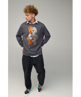 Sweatshirt men's OVERSIZE /no flis/