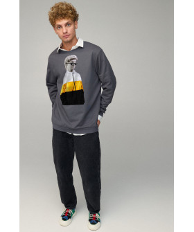 Sweatshirt men's OVERSIZE /no flis/
