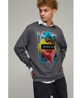 Sweatshirt men's OVERSIZE /no flis/