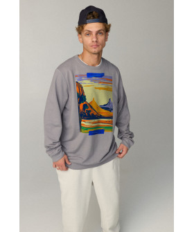 Sweatshirt men's OVERSIZE /no flis/