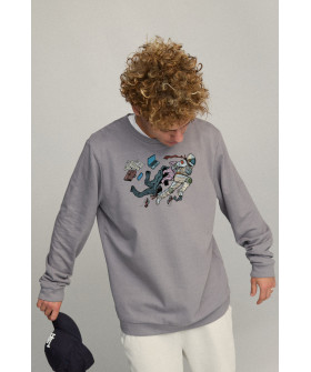 Sweatshirt men's OVERSIZE /no flis/