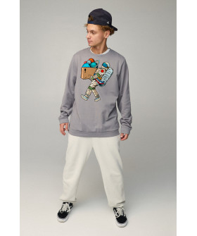 Sweatshirt men's OVERSIZE /no flis/