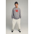 Sweatshirt men's OVERSIZE /no flis/