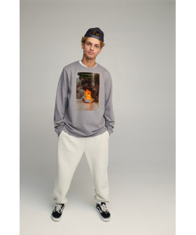 Sweatshirt men's OVERSIZE /no flis/