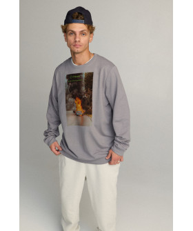 Sweatshirt men's OVERSIZE /no flis/