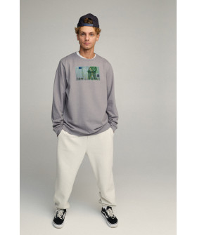 Sweatshirt men's OVERSIZE /no flis/