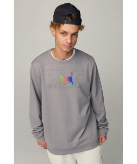 Sweatshirt men's OVERSIZE /no flis/