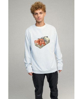 Sweatshirt men's OVERSIZE /no flis/