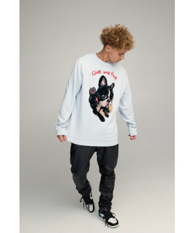 Світшот чоловічий OVERSIZE /no flis/