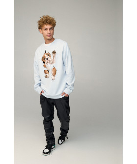 Sweatshirt men's OVERSIZE /no flis/