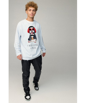 Світшот чоловічий OVERSIZE /no flis/