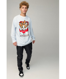 Sweatshirt men's OVERSIZE /no flis/