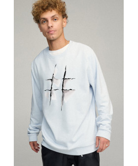 Sweatshirt men's OVERSIZE /no flis/