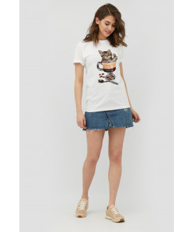 Boyfriend T-shirt / breathable print /