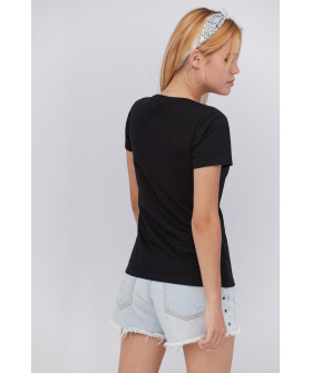 Basic T-shirt / breathable print /