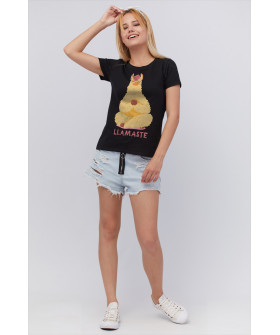 Basic T-shirt / breathable print /