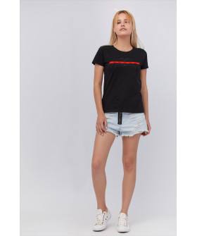 Basic T-shirt / breathable print /