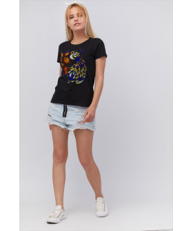 Basic T-shirt / breathable print /