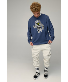 Sweatshirt men's OVERSIZE /no flis/