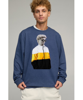 Sweatshirt men's OVERSIZE /no flis/