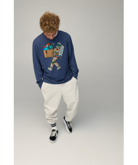 Sweatshirt men's OVERSIZE /no flis/
