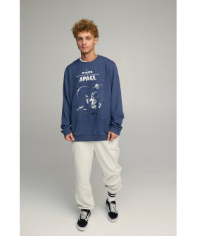 Sweatshirt men's OVERSIZE /no flis/