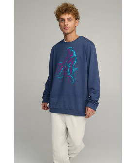 Sweatshirt men's OVERSIZE /no flis/