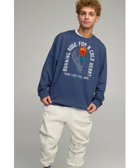 Sweatshirt men's OVERSIZE /no flis/