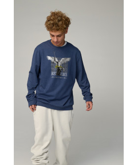 Sweatshirt men's OVERSIZE /no flis/